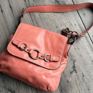 Nine West Shoulder Bag Purse Peach